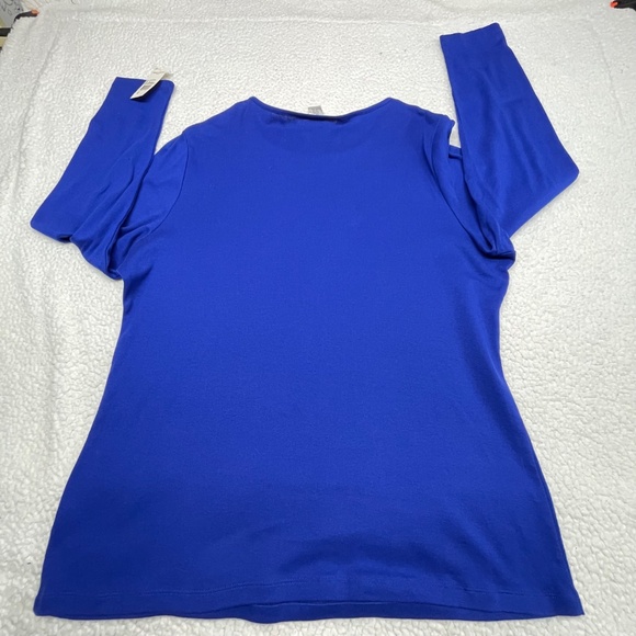 NWT Rebecca Malone Blue Embroidered 1X Women’s Top - Picture 2 of 14